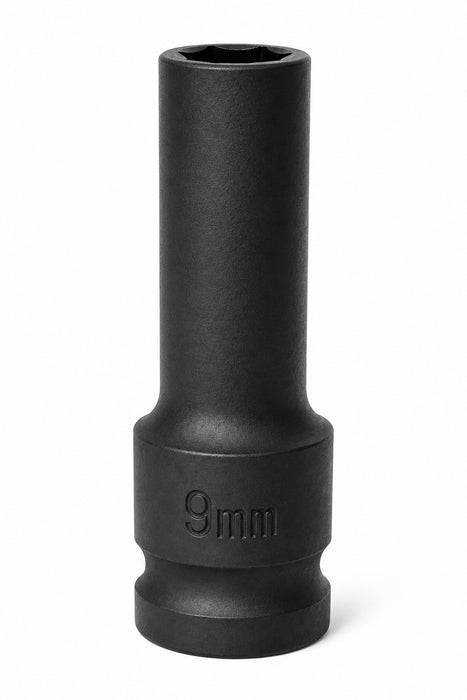9mm 1/2" Drive Deep Impact Socket – 6-Point CR-MO Steel