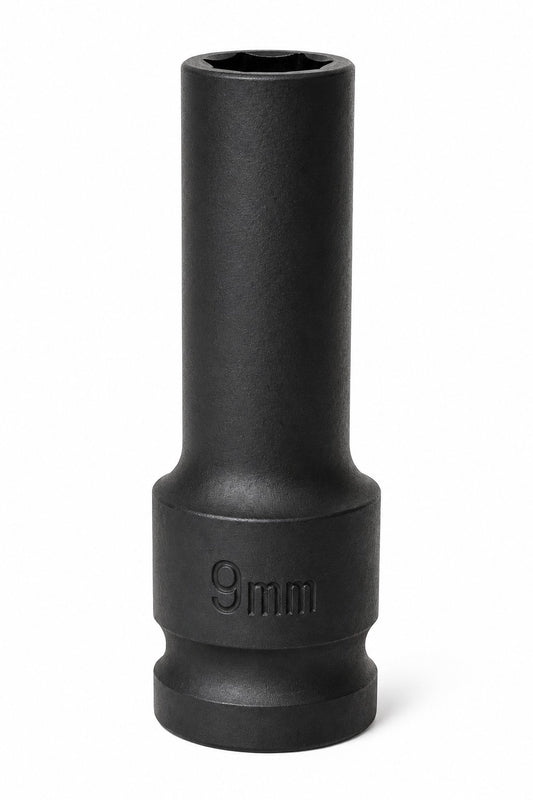 9mm 1/2" Drive Deep Impact Socket – 6-Point CR-MO Steel