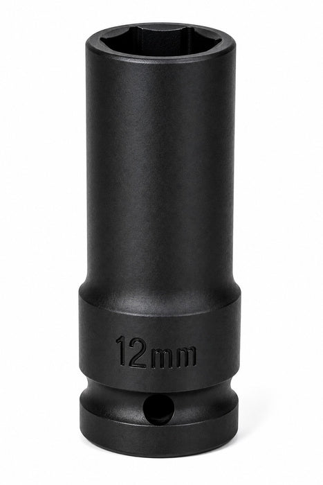 12mm 1/2" Drive Deep Impact Socket – 6-Point CR-MO Steel