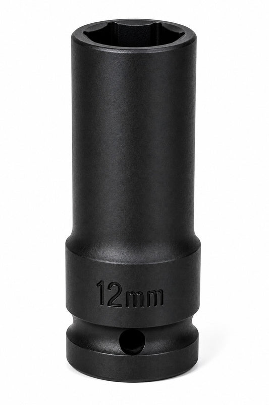 12mm 1/2" Drive Deep Impact Socket – 6-Point CR-MO Steel